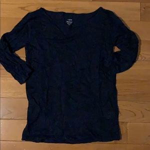 J. Crew Linen 3/4 Sleeve Shirt